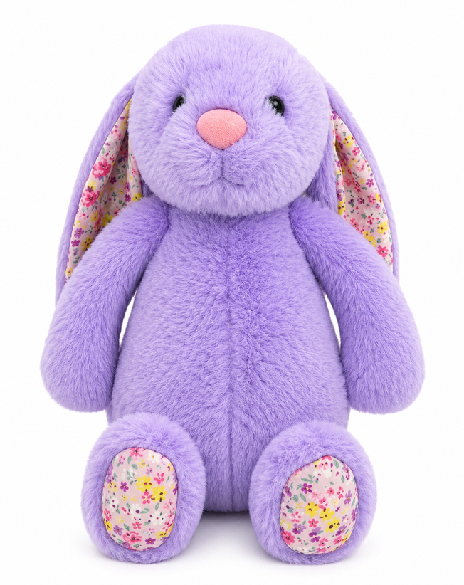 Tulilo Pliušinis žaislas - violetinis kiškutis, 25 cm aprašymas - Prekės nuotrauka