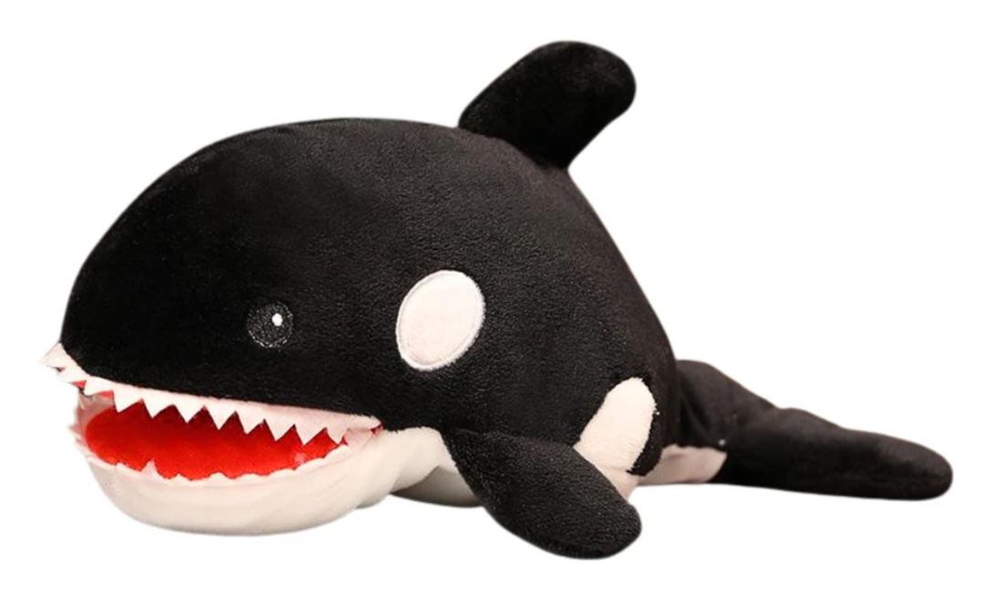 Lean Toys Pliušinis žaislas - orka, 30 cm aprašymas - Prekės nuotrauka