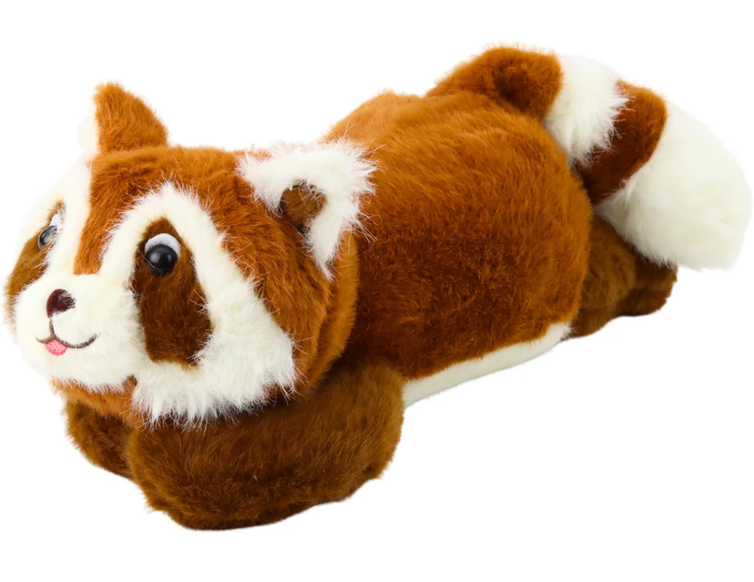Lean Toys Pliušinis žaislas - gulintis meškėnas, 30 cm aprašymas - Prekės nuotrauka