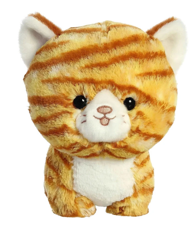 Lean Toys Pliušinis žaislas - dryžuotas katinas, 17 cm aprašymas - Prekės nuotrauka