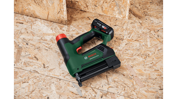 Akumuliatorinis kabių pistoletas Bosch AdvancedTacker 18V-25; 18 V (be akumuliatoriaus ir pakrovėjo) aprašymas - Prekės nuotrauka