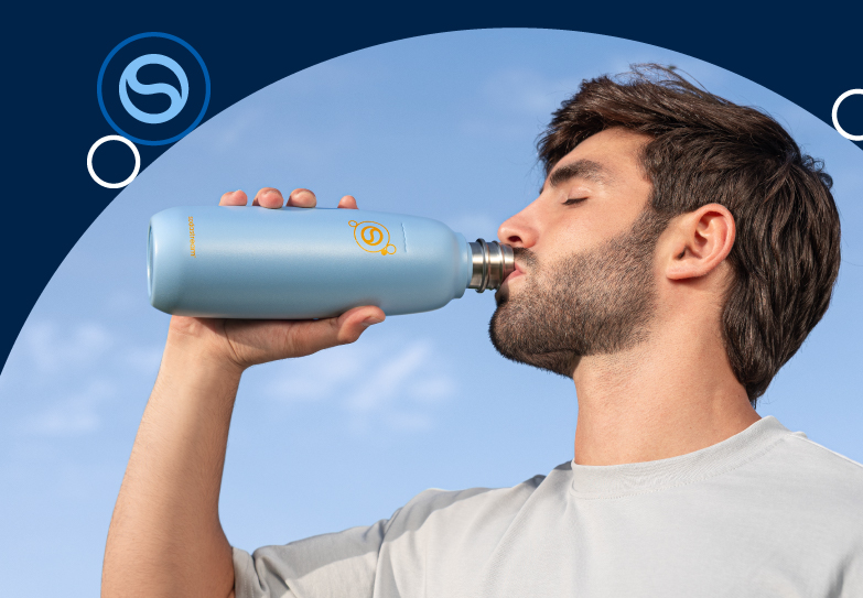 Buteliukas Sodastream Fizz & GO DWS, 0,9 l, Melsvos spalvos aprašymas - Prekės nuotrauka