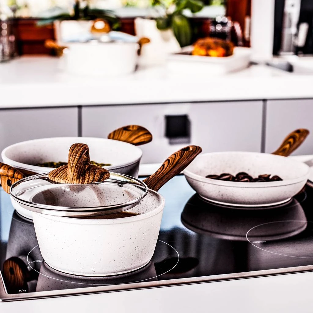 Puodų, keptuvių ir įrankių rinkinys AMBITION su Pfluon Cookmark™ Nature danga, 15 vnt. aprašymas - Prekės nuotrauka