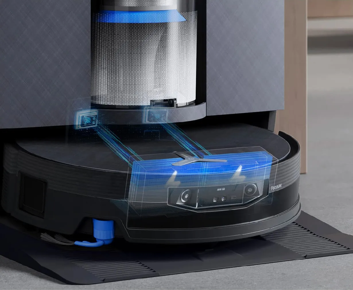 Dulkių siurblys-robotas ECOVACS DEEBOT X12 OmniCyclone, Juodas aprašymas - Prekės nuotrauka
