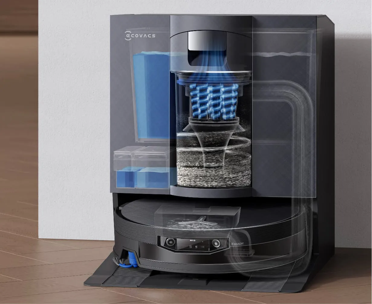Dulkių siurblys-robotas ECOVACS DEEBOT X12 OmniCyclone, Juodas aprašymas - Prekės nuotrauka
