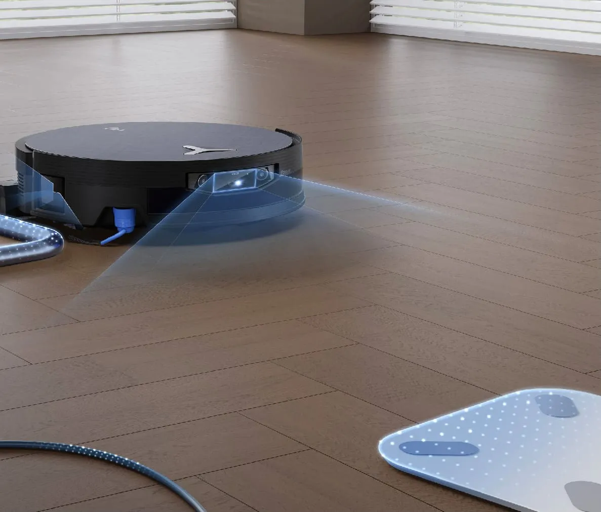 Dulkių siurblys-robotas ECOVACS DEEBOT X12 OmniCyclone, Juodas aprašymas - Prekės nuotrauka