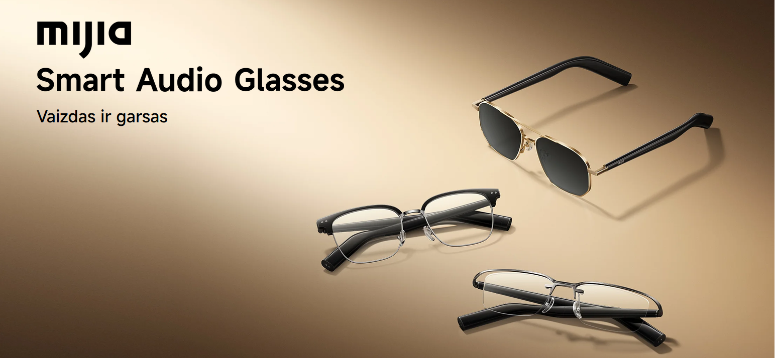 Išmanieji audio akiniai Xiaomi Mijia Smart Audio Glasses, Browline versija aprašymas - Prekės nuotrauka