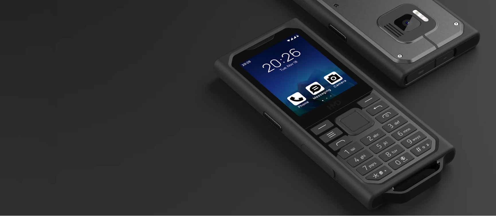 Mygtukinis išmanusis telefonas HMD Terra M 2/32GB, Pilkas aprašymas - Prekės nuotrauka