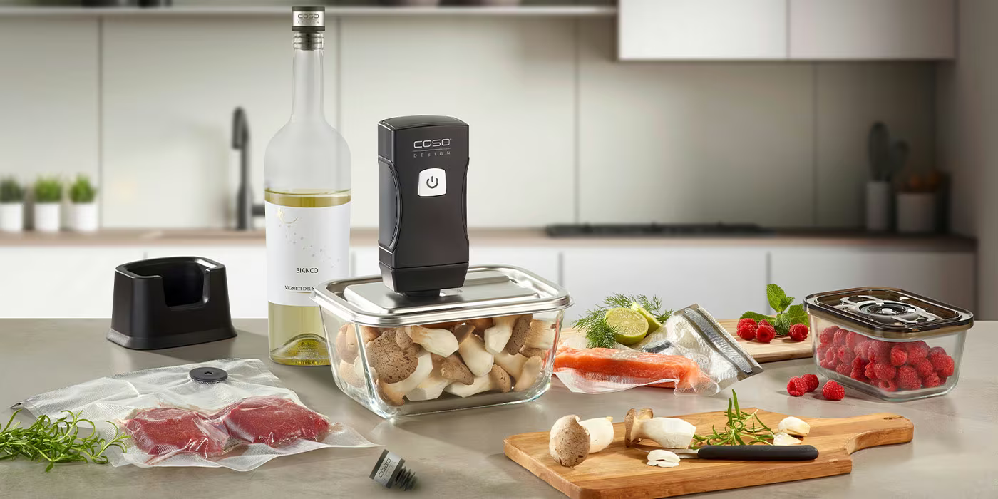 Vakuumavimo aparatas Caso Vacu OneTouch Pro Set, 20 W aprašymas - Prekės nuotrauka