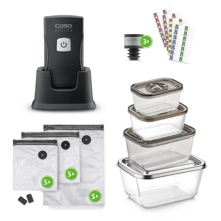 Vakuumavimo aparatas Caso Vacu OneTouch Pro Set, 20 W aprašymas - Prekės nuotrauka