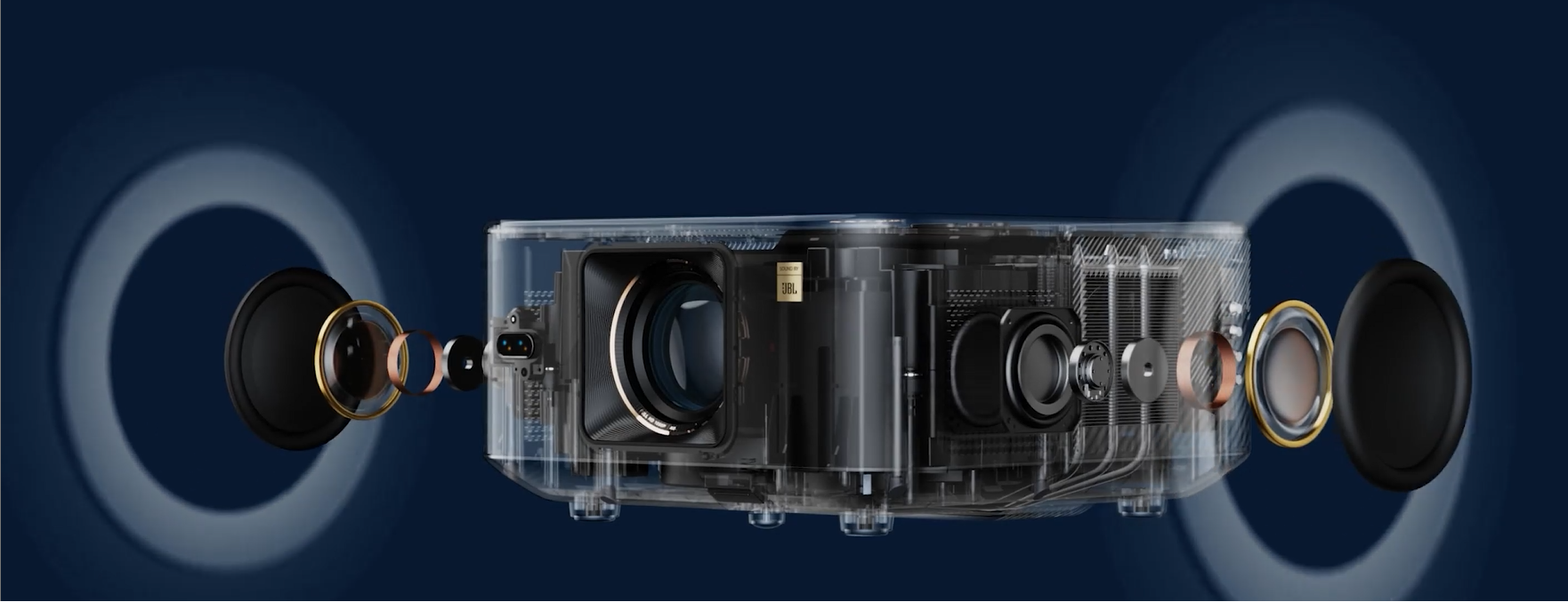 Projektorius Yaber K3 Pro LCD Full HD su JBL kolonėlėmis ir žemų dažnių kolonėle, juodas aprašymas - Prekės nuotrauka
