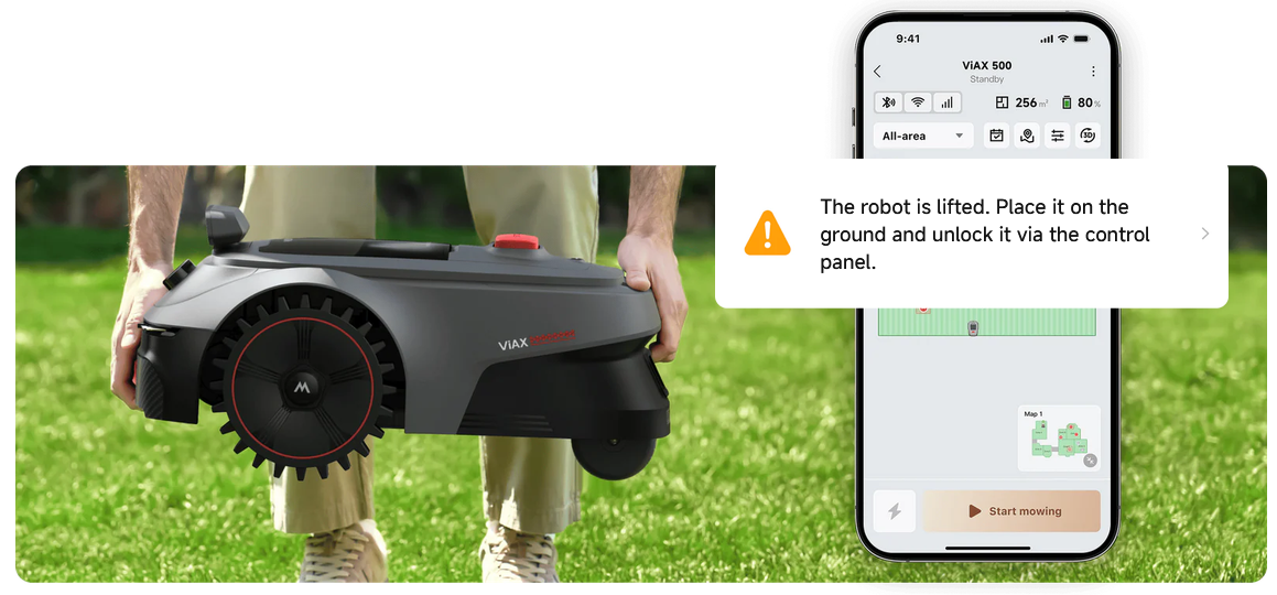 Vejos robotas Mova ViAX 500 | UltraEyes™ 2.0: AI Dual-Vision + 360° LiDAR | 600 m² aprašymas - Prekės nuotrauka