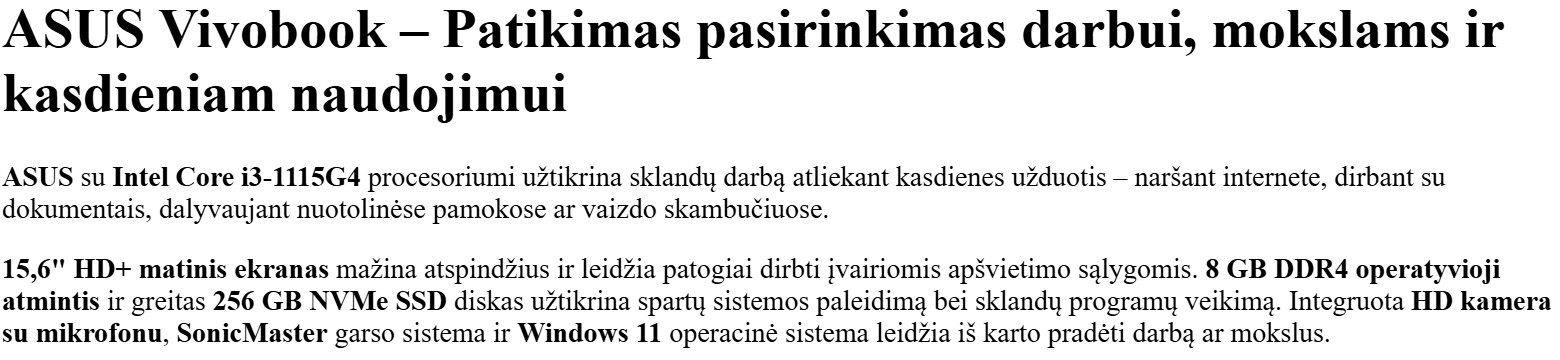 Nešiojamas kompiuteris ASUS X515EA - 15.6