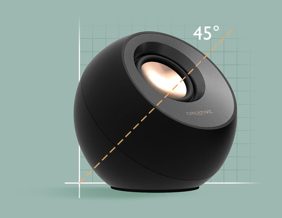 Kompiuterio kolonėlės Creative Pebble Pro, Juodos aprašymas - Prekės nuotrauka
