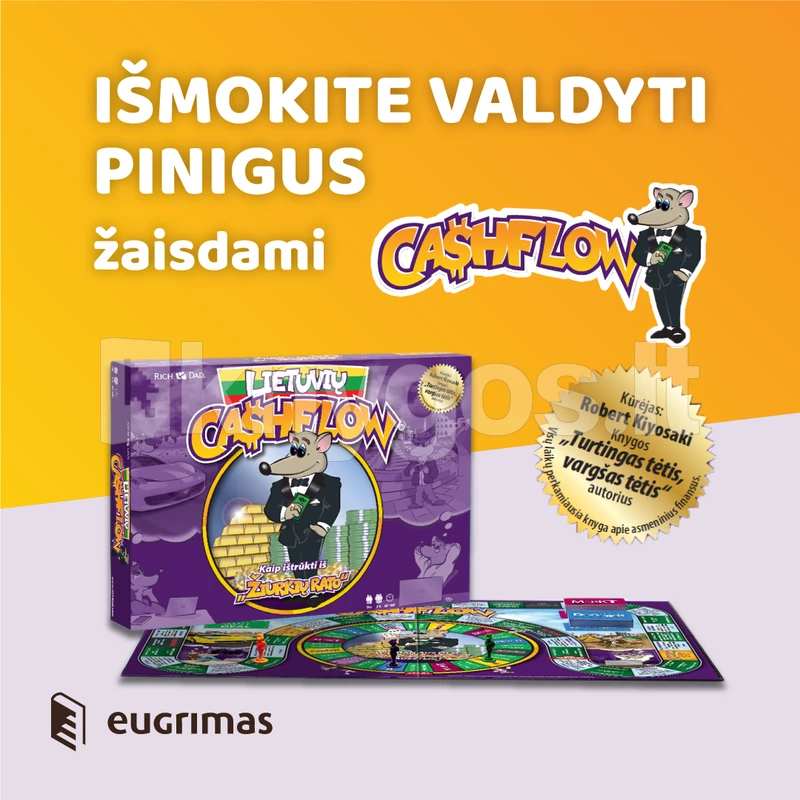 Stalo žaidimas CASHFLOW (Pinigų Srautas), lietuvių k. aprašymas - Prekės nuotrauka