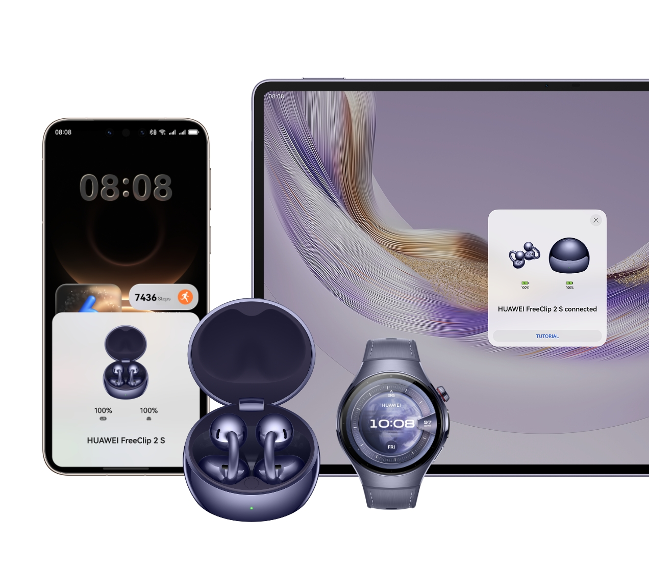 Ausinės HUAWEI FreeClip 2 S Deepsea Blue aprašymas - Prekės nuotrauka