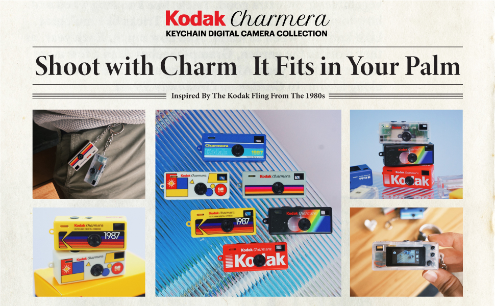 Kodak CHARMERA skaitmeninis fotoaparatas-raktų pakabukas, 6 dėžutės su atsitiktiniu variantu aprašymas - Prekės nuotrauka