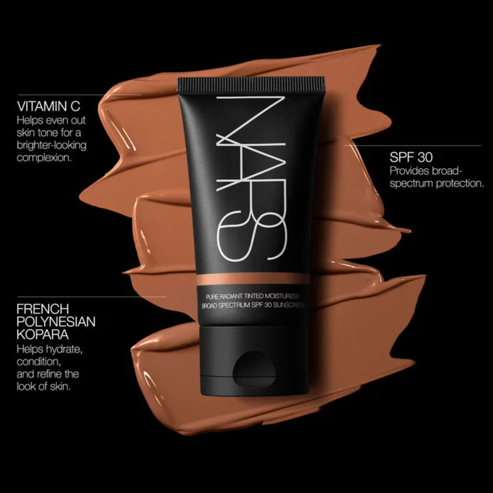 Drėkinamasis kremas NARS Pure Radiant Tinted Moisturizer SPF30, 50 ml, spalva: Sydney aprašymas - Prekės nuotrauka