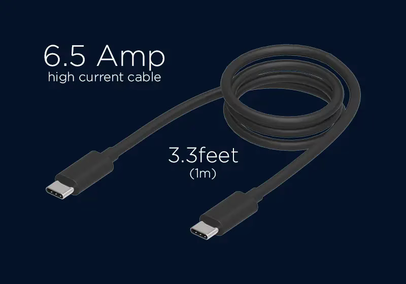 Motorola TurboPower™ 68W įkroviklis su 6.5 A, 1 m USB-C kabeliu aprašymas - Prekės nuotrauka