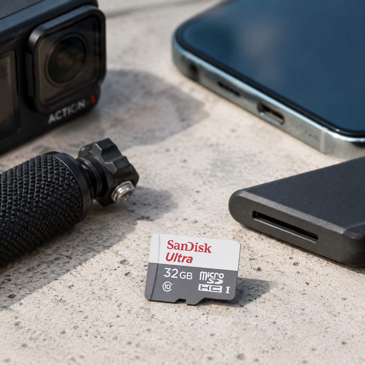 Atminties kortelė SanDisk Ultra Micro SDHC UHS-I Class 10, 32 GB, su adapteriu aprašymas - Prekės nuotrauka