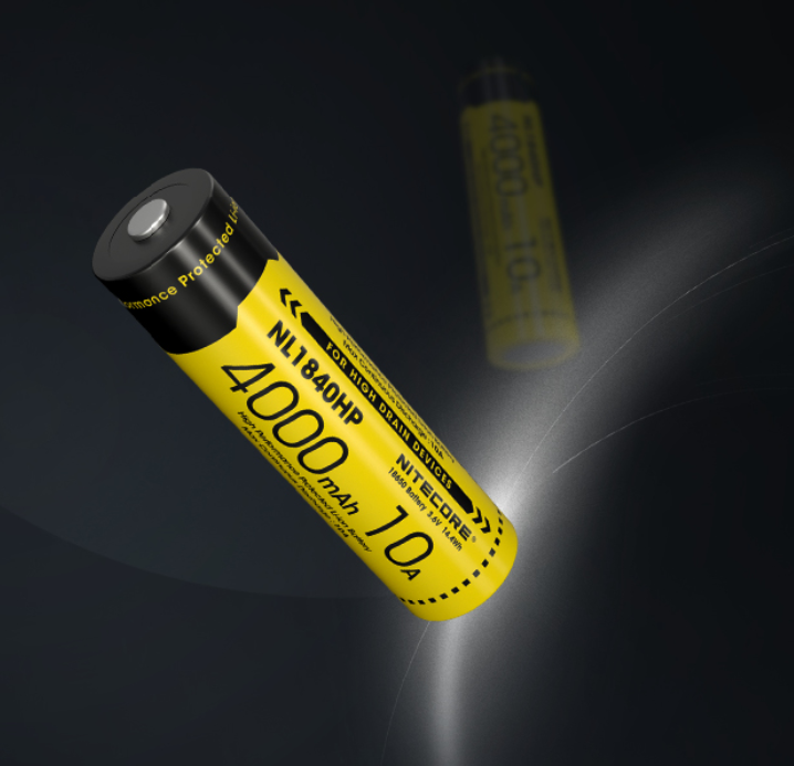 Akumuliatorius Nitecore NL1840HP 18650 Li-ion, 4000 mAh, 3,6 V, 10 A, IPX6 aprašymas - Prekės nuotrauka