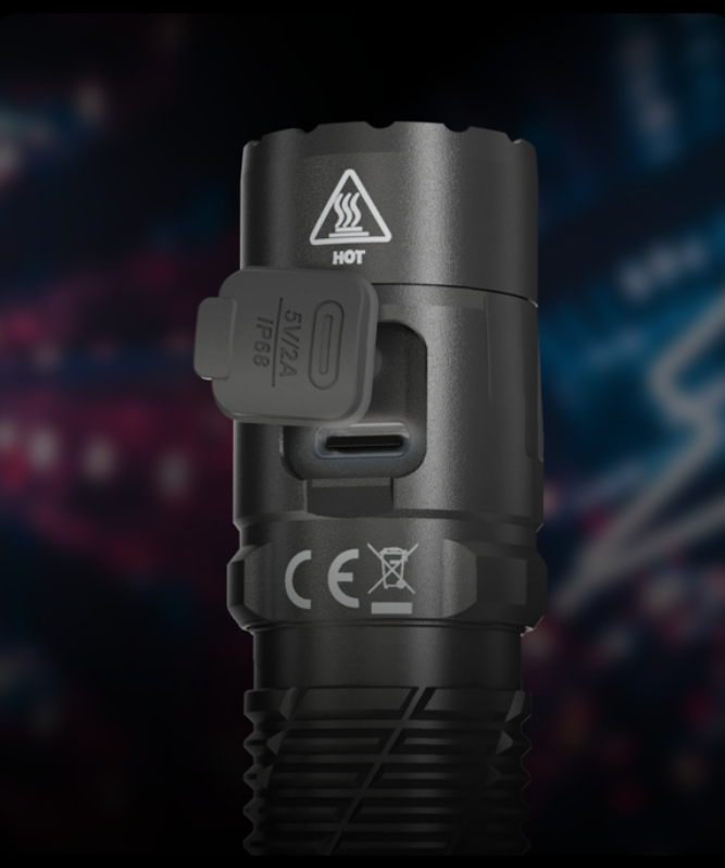 Nitecore MH12 Pro įkraunamas LED žibintuvėlis, 3300 lm, 505 m, USB-C, 5300 mAh, IP68 aprašymas - Prekės nuotrauka
