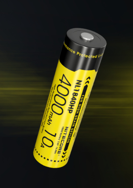 Akumuliatorius Nitecore NL1840HP 18650 Li-ion, 4000 mAh, 3,6 V, 10 A, IPX6 aprašymas - Prekės nuotrauka
