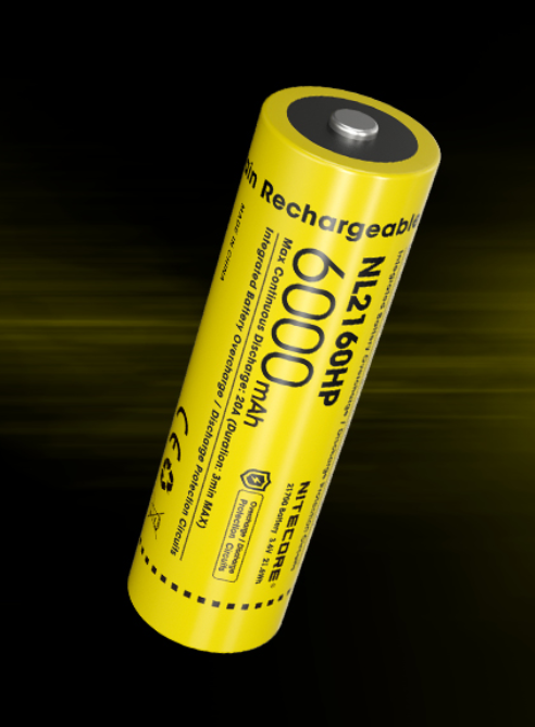 Nitecore NL2160HP 21700 Li-Ion įkraunama baterija, 6000 mAh, 20 A aprašymas - Prekės nuotrauka