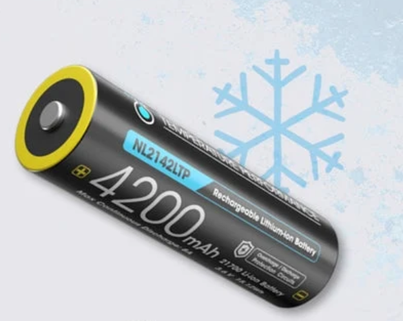 Nitecore NL2142LTP 21700 Li-Ion įkraunama baterija pritaikyta žemai temperatūrai, 4200 mAh, 8 A aprašymas - Prekės nuotrauka