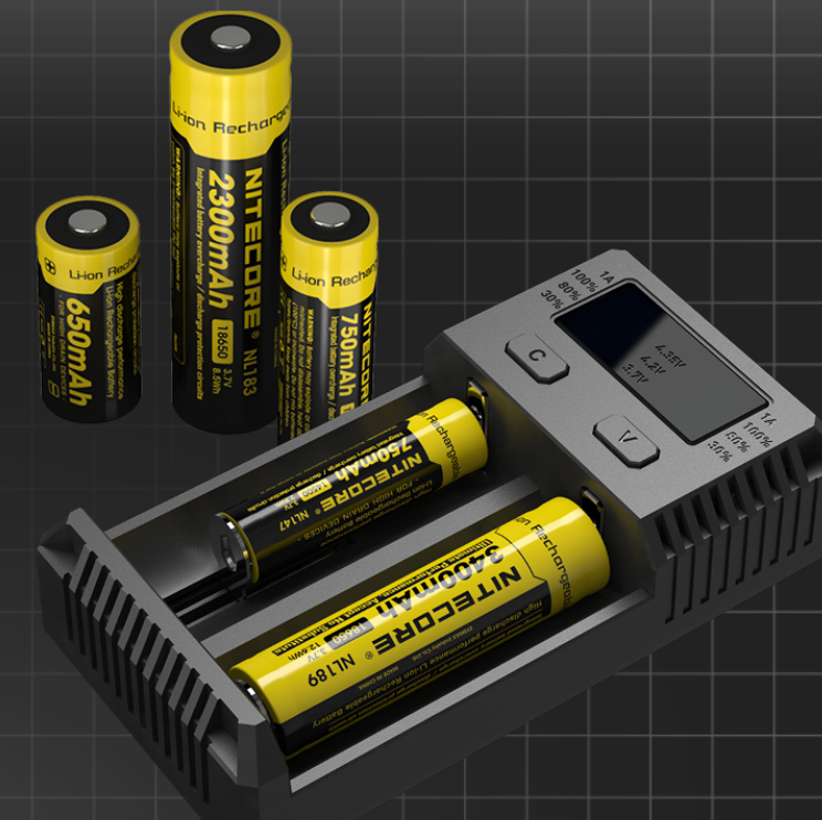 Nitecore NEW i2 išmanusis dviejų lizdų baterijų įkroviklis, 1000 mA aprašymas - Prekės nuotrauka