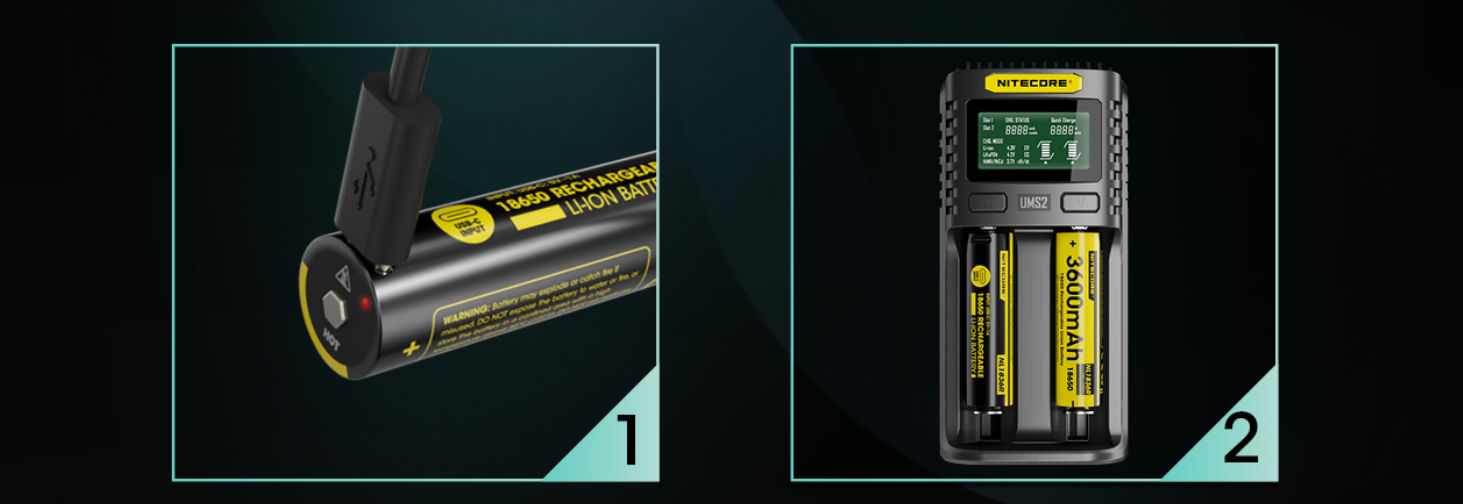 Nitecore NL1836R 18650 Li-Ion įkraunama baterija su USB-C, 3600 mAh, 6 A aprašymas - Prekės nuotrauka