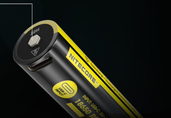 Nitecore NL1836R 18650 Li-Ion įkraunama baterija su USB-C, 3600 mAh, 6 A aprašymas - Prekės nuotrauka
