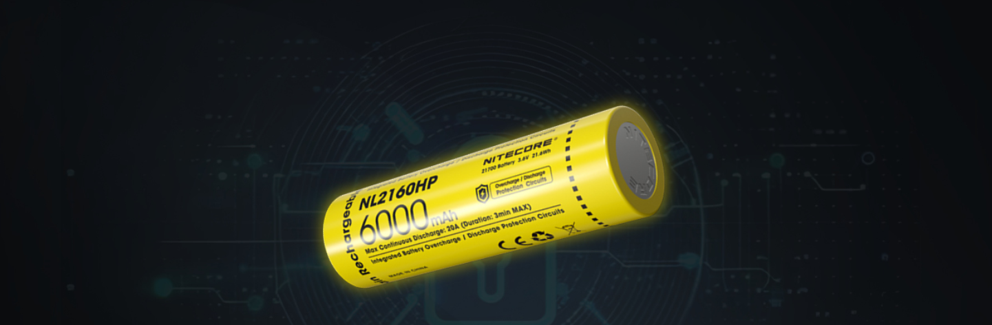 Nitecore NL2160HP 21700 Li-Ion įkraunama baterija, 6000 mAh, 20 A aprašymas - Prekės nuotrauka