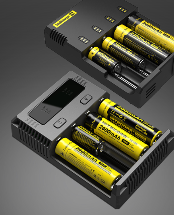Nitecore NEW i4 išmanusis keturių lizdų baterijų įkroviklis, 1500 mA aprašymas - Prekės nuotrauka