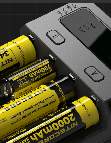 Nitecore NEW i4 išmanusis keturių lizdų baterijų įkroviklis, 1500 mA aprašymas - Prekės nuotrauka