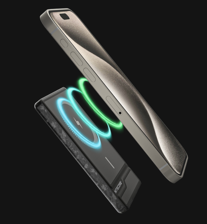 Nitecore NW5000 Magnetinė belaidė išorinė baterija, 5000 mAh, USB-C, IPX5 aprašymas - Prekės nuotrauka