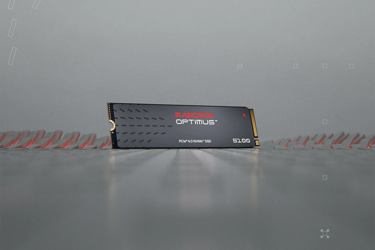 Kietasis diskas SanDisk Optimus 5100 1TB M.2 PCIe 4.0 NVMe aprašymas - Prekės nuotrauka