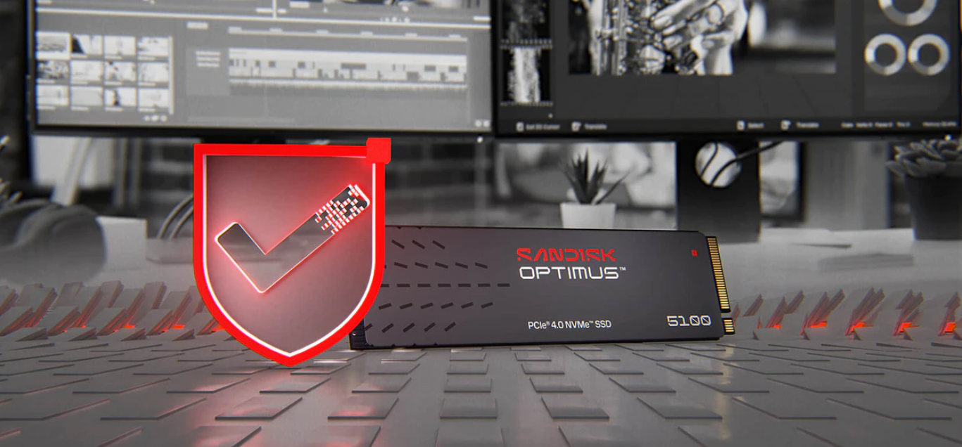 Kietasis diskas SanDisk Optimus 5100 1TB M.2 PCIe 4.0 NVMe aprašymas - Prekės nuotrauka
