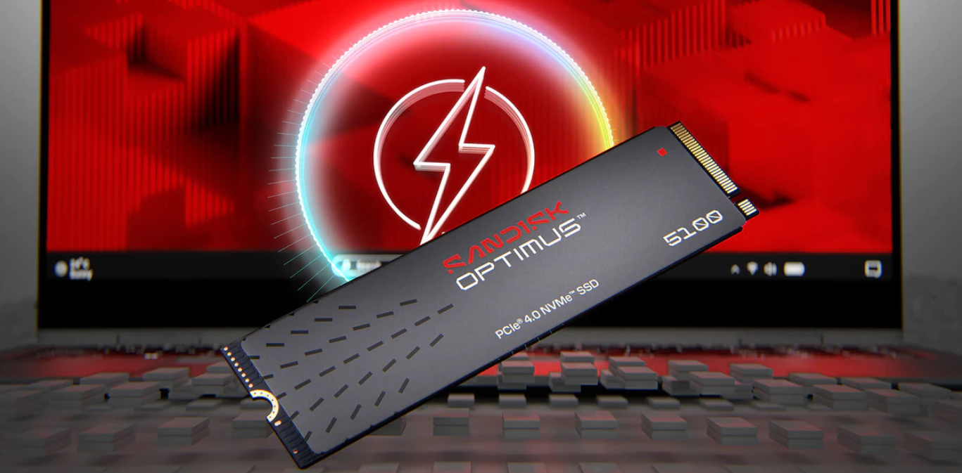 Kietasis diskas SanDisk Optimus 5100 1TB M.2 PCIe 4.0 NVMe aprašymas - Prekės nuotrauka
