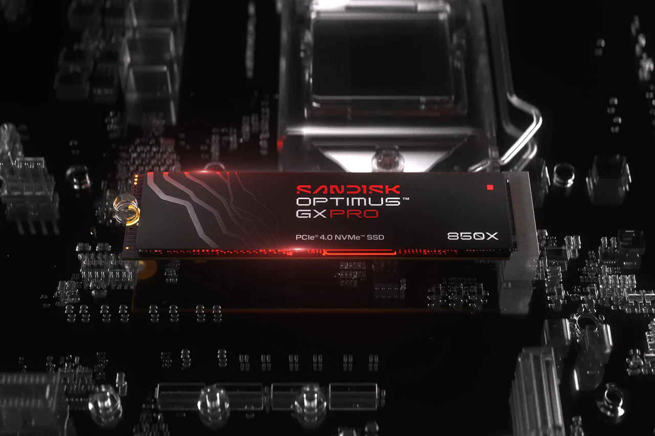 Kietasis diskas SanDisk Optimus GX PRO 850X 2TB M.2 PCIe 4.0 NVMe, be radiatoriaus aprašymas - Prekės nuotrauka