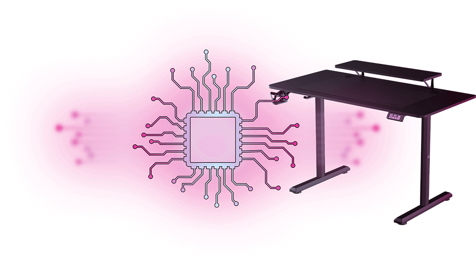 Elektra reguliuojamas kompiuterio stalas Ultradesk Highlander, 120x60 cm, juodas aprašymas - Prekės nuotrauka