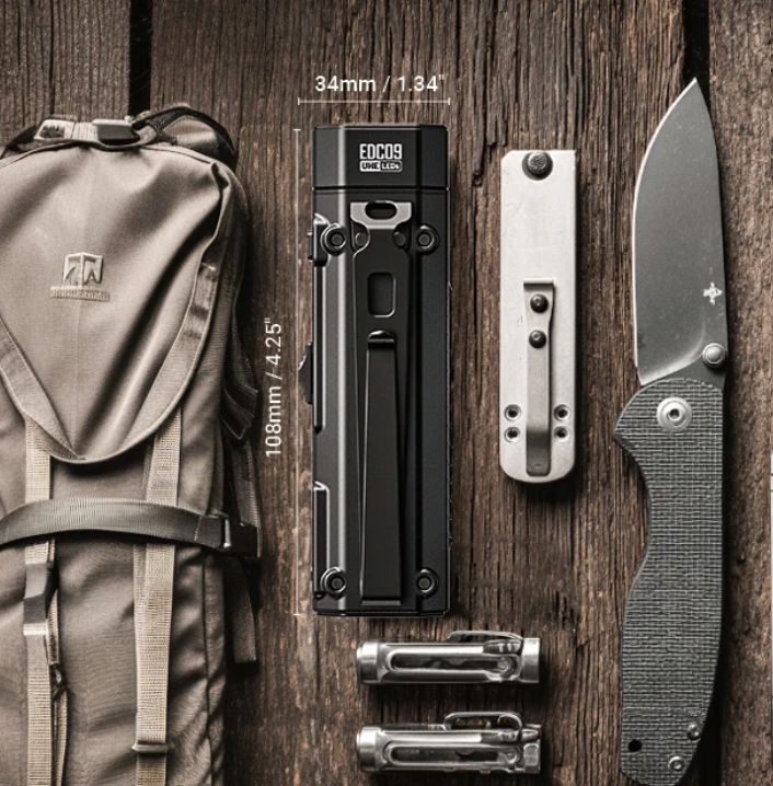 Nitecore EDC09 Žibintuvėlis, 1600 lm, 3 šviesos temperatūros, iki 153 m, 1100 mAh, USB-C, IPX6 aprašymas - Prekės nuotrauka