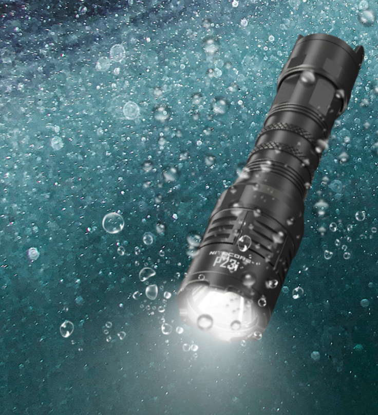 Nitecore P23i Taktinis žibintuvėlis, 3000 lm, iki 470 m, 5000 mAh, USB-C, IP68 aprašymas - Prekės nuotrauka