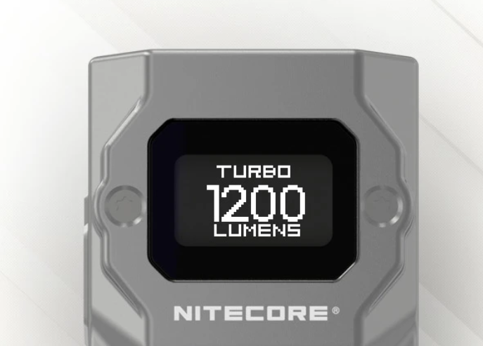 Nitecore TUP2 Žibintuvėlis-raktų pakabukas, 1200 lm, 125 m, OLED ekranas, 1300 mAh, USB-C, IP54, juodos spalvos aprašymas - Prekės nuotrauka