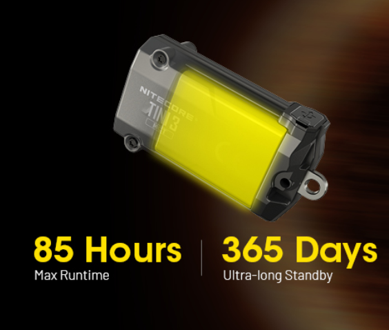 Nitecore TINI3 Žibintuvėlis-raktų pakabukas, 600 lm, 90 m, OLED ekranas, 330 mAh, USB-C, IP54, juodos spalvos aprašymas - Prekės nuotrauka