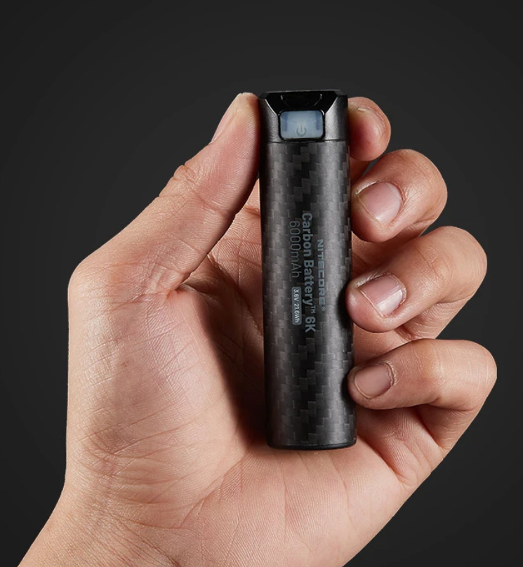 Nitecore Carbon Battery 6K Išorinė baterija, 6000 mAh, 10 W, USB-C, IP68 aprašymas - Prekės nuotrauka