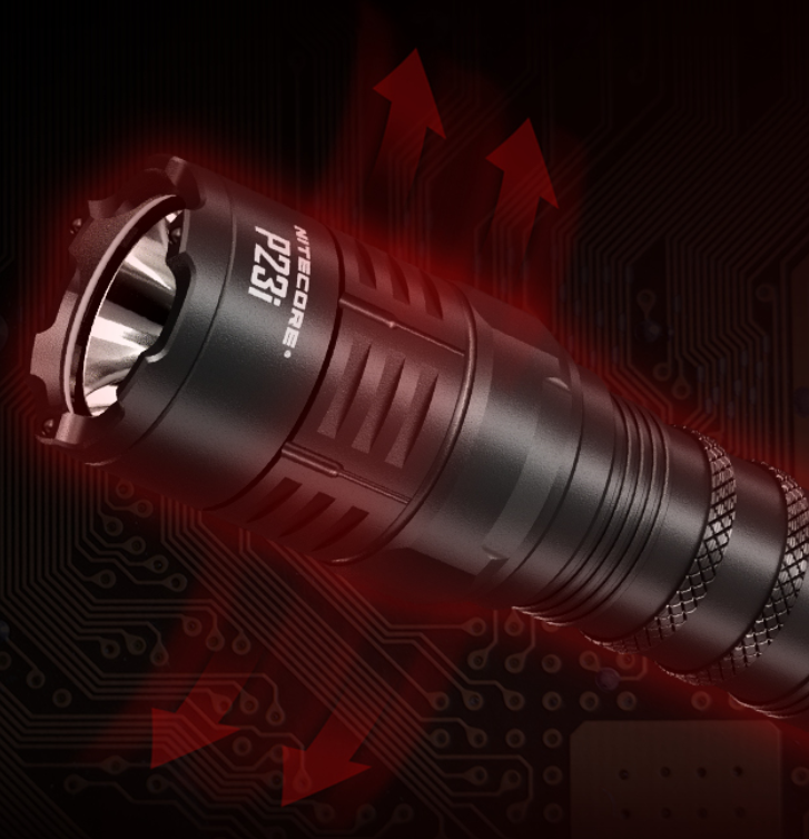 Nitecore P23i Taktinis žibintuvėlis, 3000 lm, iki 470 m, 5000 mAh, USB-C, IP68 aprašymas - Prekės nuotrauka