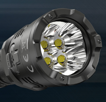 Nitecore P20iX Taktinis žibintuvėlis, 4000 lm, iki 221 m, 5000 mAh, USB-C, IP68 aprašymas - Prekės nuotrauka