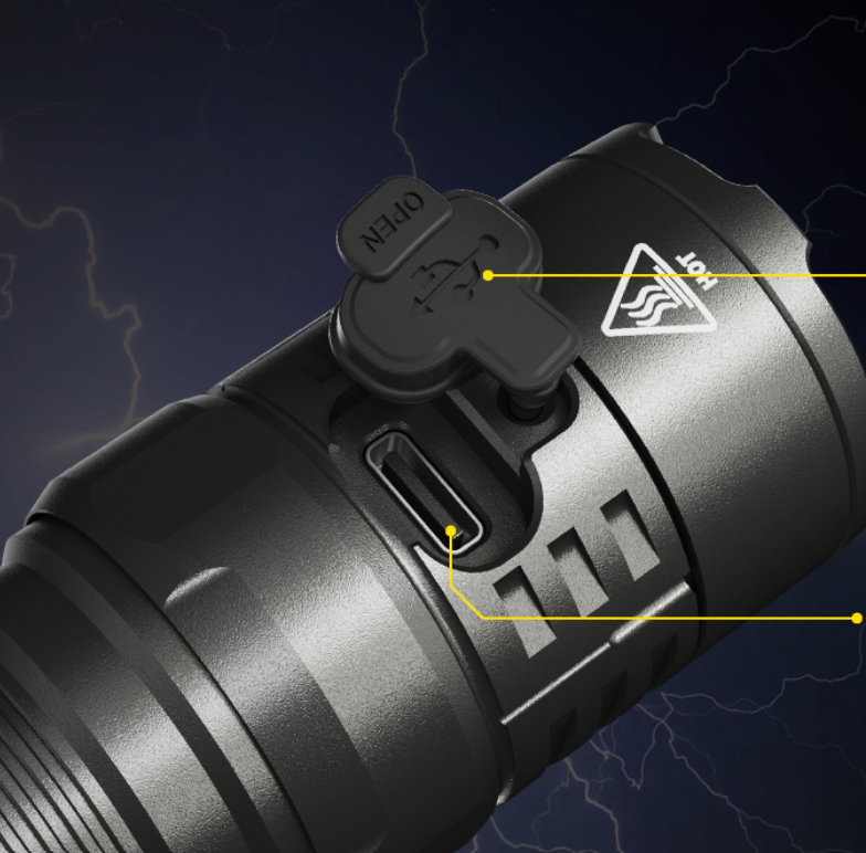 Nitecore P23i Taktinis žibintuvėlis, 3000 lm, iki 470 m, 5000 mAh, USB-C, IP68 aprašymas - Prekės nuotrauka