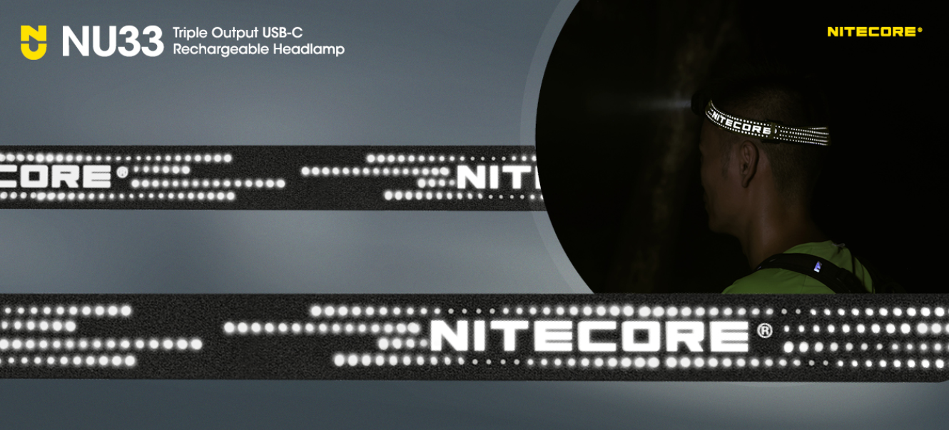 Nitecore NU33 Prožektorius ant galvos, 700 lm, 135 m, 2000 mAh, USB-C, IP66 aprašymas - Prekės nuotrauka
